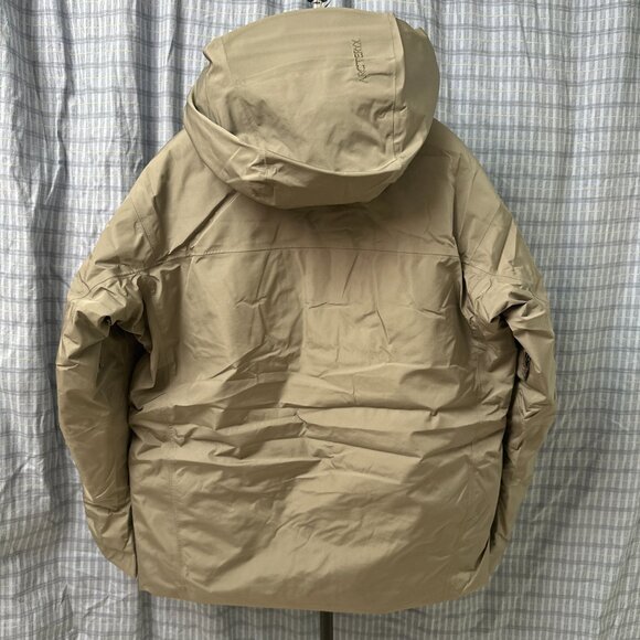 Men's Down Arcteryx Logo Waterproof Warm Hooded Puffer Jacket Size L - Picture 7 of 11